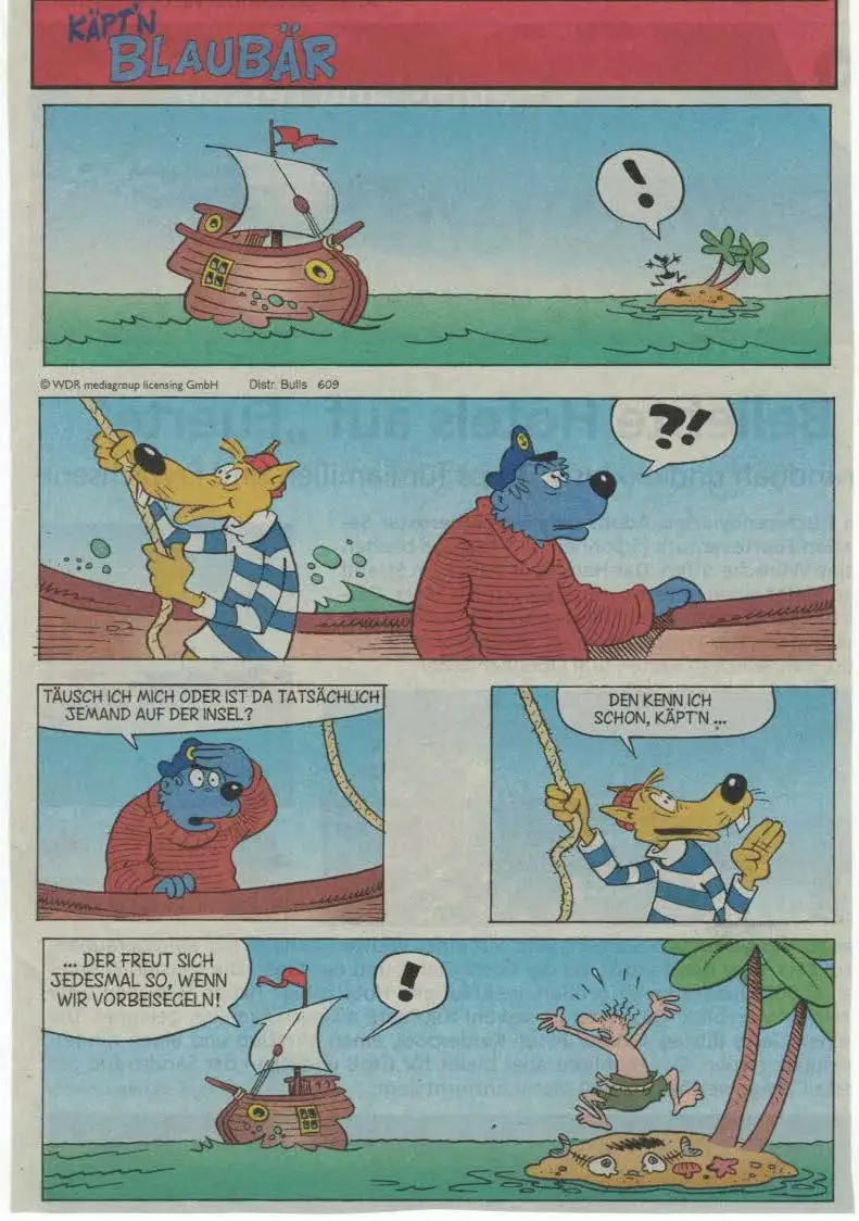 Blaubär-Schiffbrüchiger freut sich.webp