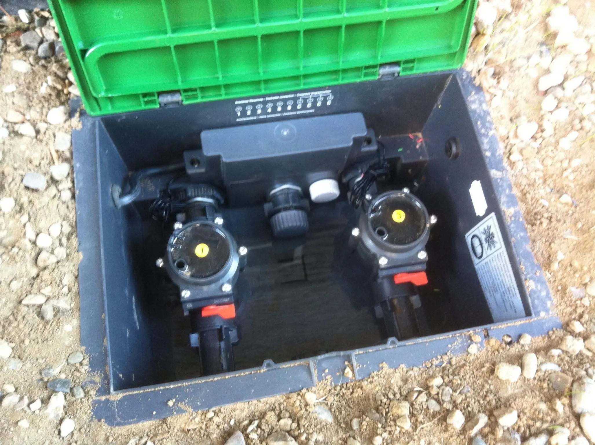 Gardena Ventilbox, Wasser kommt aus dem Abfluss