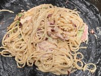 Spagetti mit geräucherten Forellenfilet & Grünbem Spargel n Sahne-Frischkäse-Soße.jpg