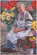 Die Blumenfrau auf dem Neupfarrplatz.webp